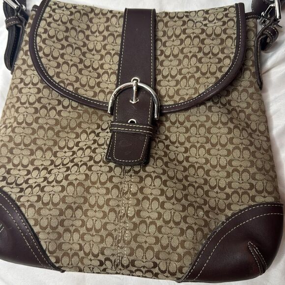 Coach Y2K Brown/Light Brown Signature Canvas Bag. - Picture 2 of 12